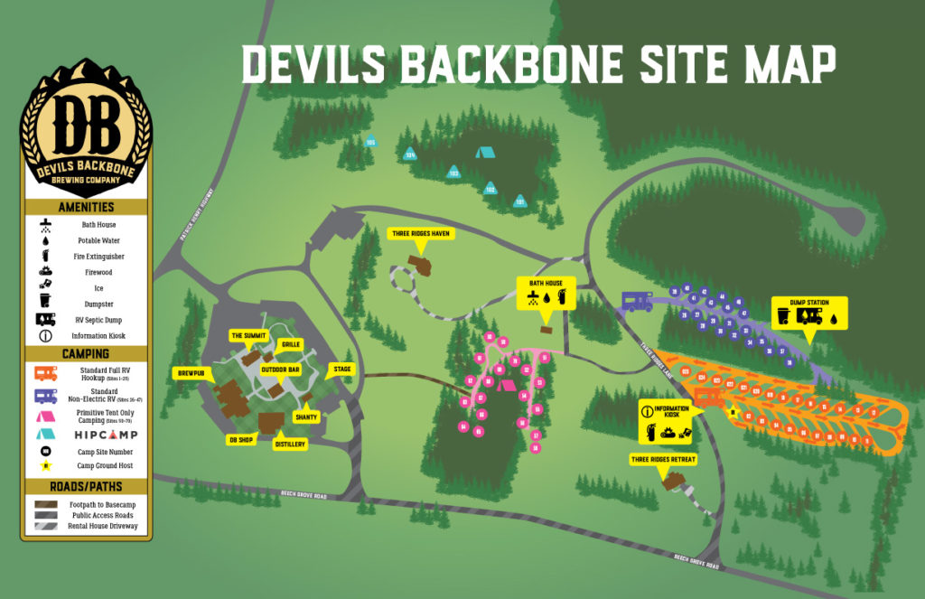devils backbone camping map